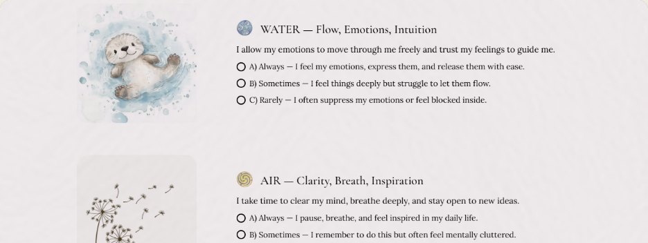 Before: quiz with A, B and C options