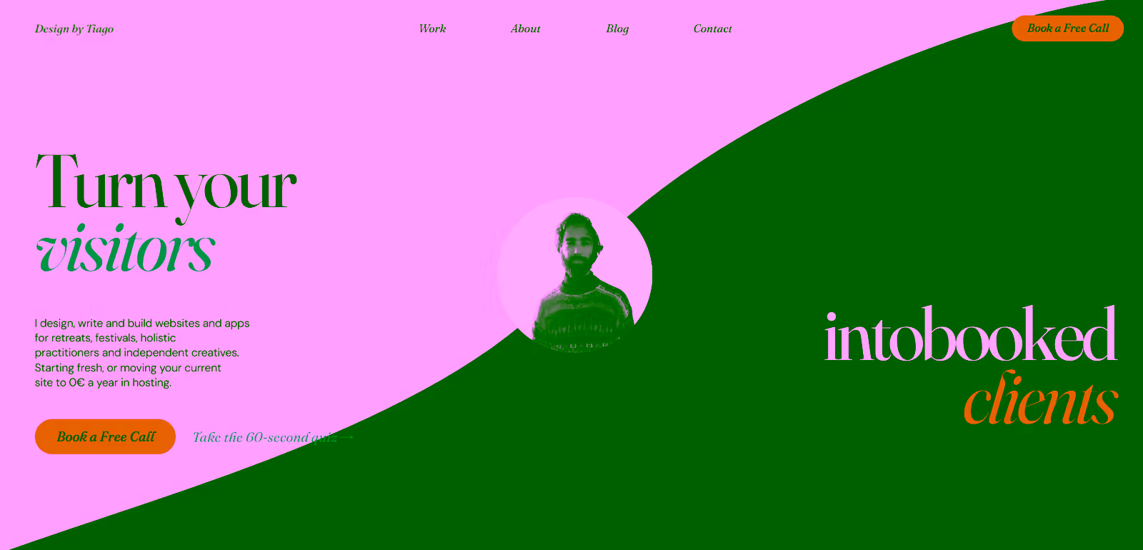 The Design by Tiago portfolio homepage