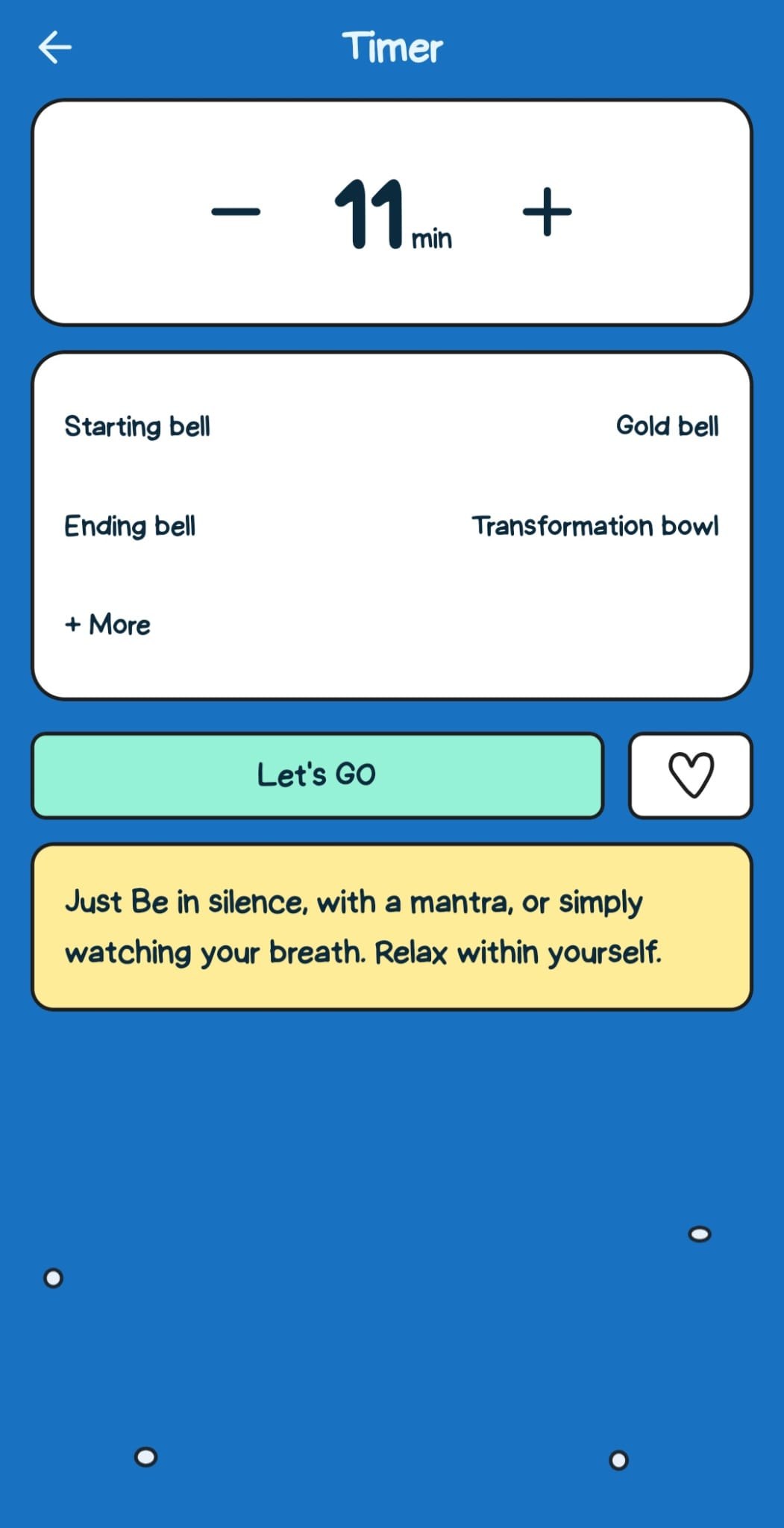 The Peaceful meditation timer